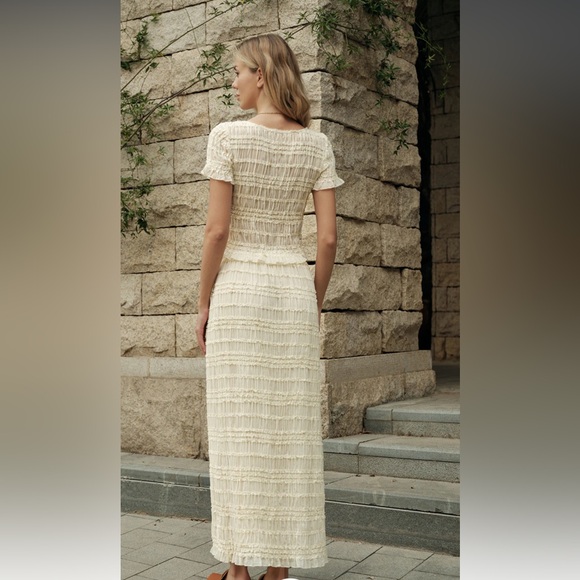 Commense Ruffled Crop Top Skirt Set - Picture 4 of 8